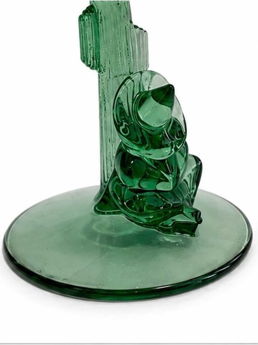 Vintage Cristal D’Arques Durand Siesta Man Margarita Glasses Green Stem Set of 2 - Picture 3 of 5
